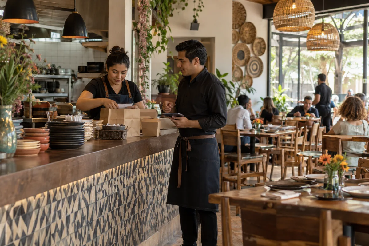 Escena ilustrativa de Restaurantes y negocios de mostrador